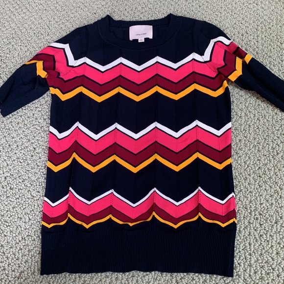 Cinq a Sept chevron stretchy top XS - Picture 3 of 3